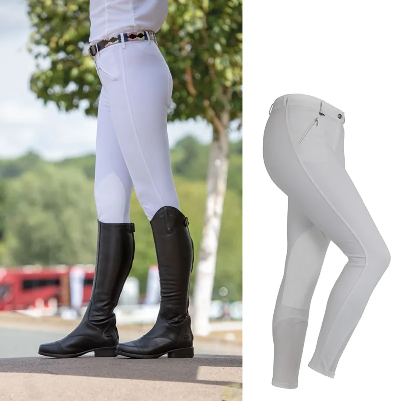 Shires Ladies Portland Performance Breeches - White